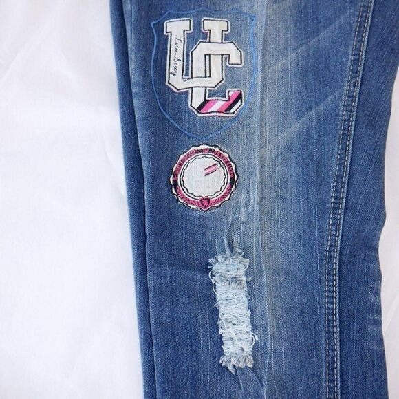 Coogi UC Love Sexy patched blue jeans - Picture 4 of 5